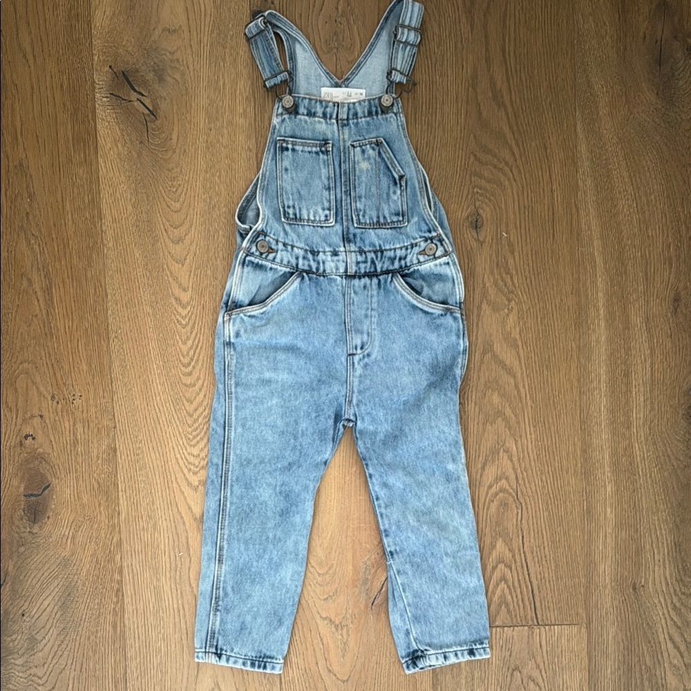 Zara Toddler Blue Denim Overalls